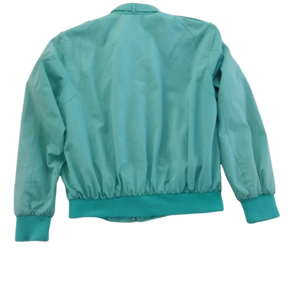 Vintage aqua green bomber jacket - Picture 2 of 4